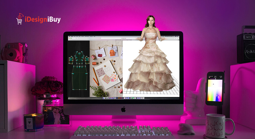 Step of reshaping Fashion into 3D Virtual Sampling software.