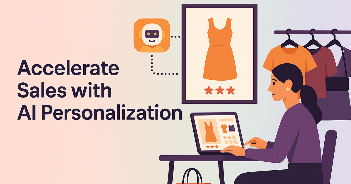 Fashion brand team uses AI-powered personalization in a modern studio, boosting ecommerce engagement with an optimistic pastel background.